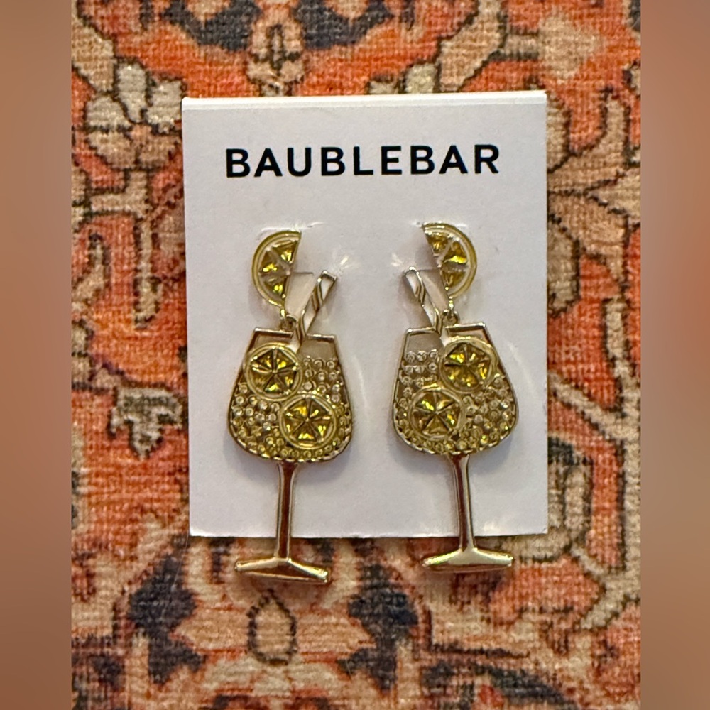 Baublebar Lemon Spritz Crystal & Enamel Drop Earrings